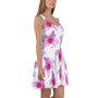 Skater Dress - Italian Style - Peach Flowers. Size: XS-S-M-L-XL-2XL-3XL