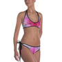 Bikini - Italian Style - Peach Flower. Size: XS-S-M-L-XL-2XL-3XL