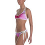 Bikini - Italian Style - Peach Flower. Size: XS-S-M-L-XL-2XL-3XL