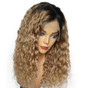 Mami (Blonde Ombre1B/27 Curly Wavy 13x4 LF 100% Remy Human Hair Wig 8"-16" Avail.)