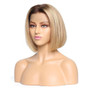 Caryl (Blonde Bob Ombre Dark Rooted Color 4/27, 13x4 LF 100% Remy Human Hair Wig 8"-14" Avail.)