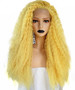 Mellow  (24" Curly Bright Lemon Yellow Synthetic Heat Safe Lace Front Wig)