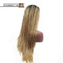 Bailey (Blonde Ombre Dark Rooted Lace Front Long Micro Braided Heat Safe Synthetic Wig)