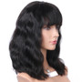 Kerri (Natural Black 100% Remy Human Hair Body Wave 13x6 LF Wig w/ Bangs 8"-12" avail.)