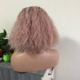 Holly (14" Water Wave Pink Bob Synthetic Heat Safe Lace Front Wig)