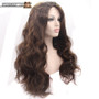 Angie (20"-26" Wavy Body Wave Dark Coffee Brown Synthetic Heat Safe Lace Front Wig)