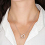 Heart  to Heart Interlocked Zirconia Stones Necklace (includes gift box)