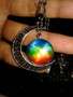 Rainbow Galaxy Moon - Gay Necklace