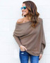 Sexy off shoulder knitted sweater