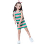 Girls (3-10 Yrs) Stripe Cotton Candy Dress