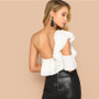 One Shoulder Ruffle Blouse