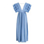 Short Ruffle Sleeve Maxi Dress