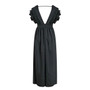 Short Ruffle Sleeve Maxi Dress