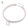 Necklace For Small Dog Girl Wakeu Rhinestone Bling Collars With Bone Pendant Cat Collar