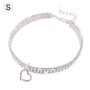 Necklace For Small Dog Girl Wakeu Rhinestone Bling Collars With Bone Pendant Cat Collar
