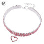 Necklace For Small Dog Girl Wakeu Rhinestone Bling Collars With Bone Pendant Cat Collar