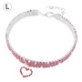 Necklace For Small Dog Girl Wakeu Rhinestone Bling Collars With Bone Pendant Cat Collar