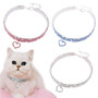 Necklace For Small Dog Girl Wakeu Rhinestone Bling Collars With Bone Pendant Cat Collar
