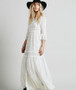 My Journey Boho Embroidery Maxi Dress, Elegant Long Loose Dress