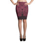 Paris METRO Couture: Mon Amour Pencil Skirt - Port & Charcoal