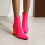 2020 Fashion Patent PU Leather Women Ankle Boots