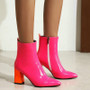 2020 Fashion Patent PU Leather Women Ankle Boots
