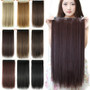 60cm Long Straight Women Clip In Hair Extensions