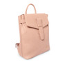 Plain Synthetic Leather Handle Backpack Pastel Pink/ Black