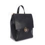 Fashion Elegant Modern Design Clasp Closure Plain Backpack Camel Brown/Black