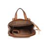 Fashion Elegant Modern Design Clasp Closure Plain Backpack Camel Brown/Black