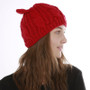 Warm Autumn Winter Twist Cat Ear Wool Beret Hat Knit Hat