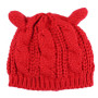Warm Autumn Winter Twist Cat Ear Wool Beret Hat Knit Hat