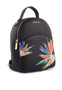 Floral Print Design Backpack Black