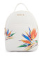 Floral Print Design Backpack White