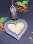 HEART 3D PHOTO PENDANT BAGUETTES  CZ-Diamonds high quality *FREE PICTURE INSTALLATION*