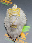 Lion with Baguettes Crown 3D Pendant