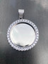 3D PICTURE PENDANT 1 ROW CZ-Diamonds high quality *Free Photo installation*