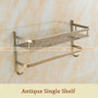 Brass Black Bathroom Shelf Single Layer 40Cm Rack Wall Storage Rack Towel Rack Bathroom Shelf Hj833