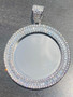 Sterling silver PHOTO PENDANT BAGUETTES  CZ-Diamonds high quality *FREE PICTURE INSTALLATION*