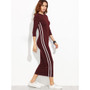 Striped Side Seam Pencil Dress