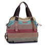 Bohemian earth Canvas Striped Handbags