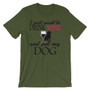 Drink Wine and pet my dog Unisex short sleeve t-shirt