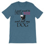 Drink Wine and pet my dog Unisex short sleeve t-shirt