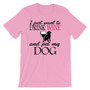 Drink Wine and pet my dog Unisex short sleeve t-shirt