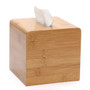 HARRA HOME Natural Bamboo Square Facial Tissue Storage Paper Box Cover Napkin Case Holder for Bathroom Vanity Counter Tops, Bedroom Dressers, Night Stands, Desks and Tables