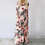 Women's Long Floral Print Boho Maxi Beach Dress