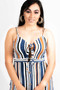 VERTICAL STRIPED TIE FRONT DRESS