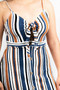 VERTICAL STRIPED TIE FRONT DRESS