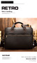 Briefcase Messenger Bag  Genuine Leather 14'' laptop bag