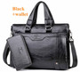 Business Leather Briefcase/ Messenger Bag for 14" Laptop